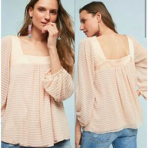 NWT ANTHROPOLOGIE MEADOW RUE Allyson texture blouse, $80 Large E27